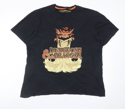 George Men’s Black Dungeons & Dragons Graphic T-Shirt Size L
