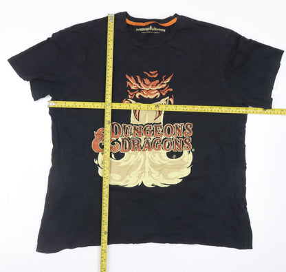 George Men’s Black Dungeons & Dragons Graphic T-Shirt Size L