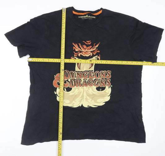 George Men’s Black Dungeons & Dragons Graphic T-Shirt Size L