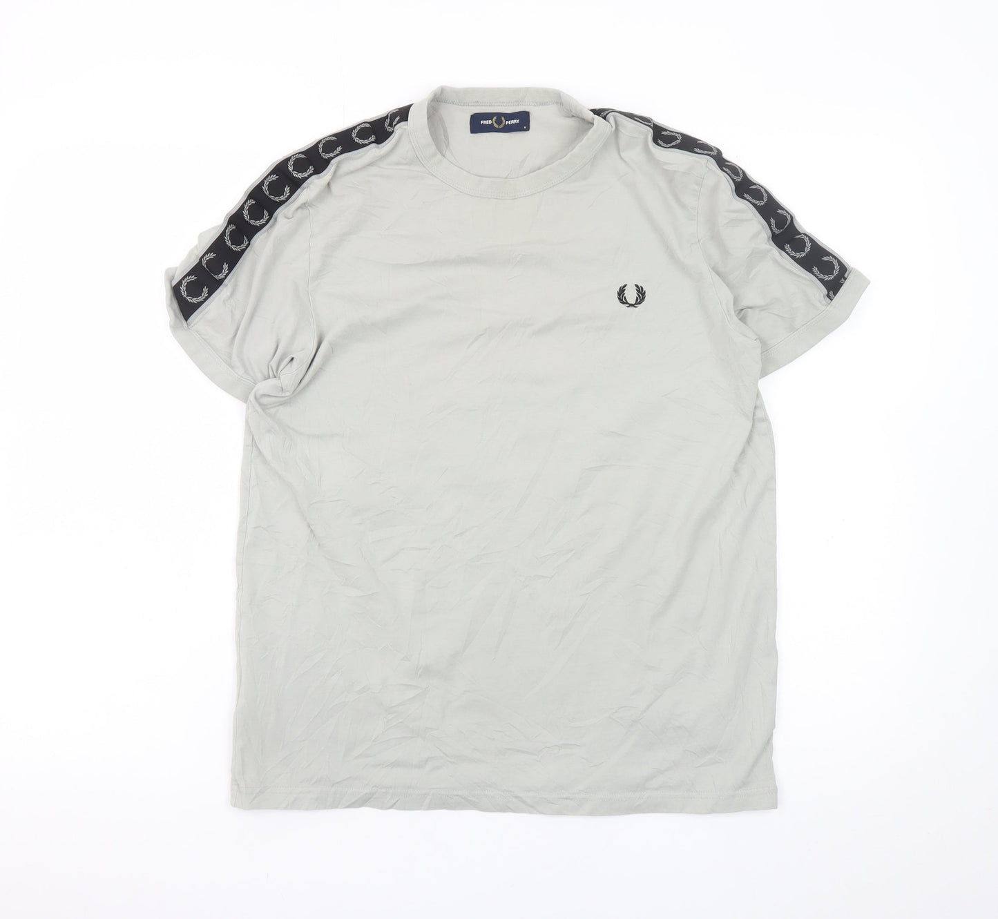 Fred Perry Men's Grey Crew Neck Short Sleeve T-Shirt Size M