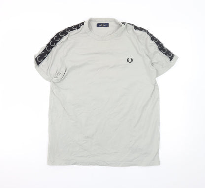 Fred Perry Men's Grey Crew Neck Short Sleeve T-Shirt Size M