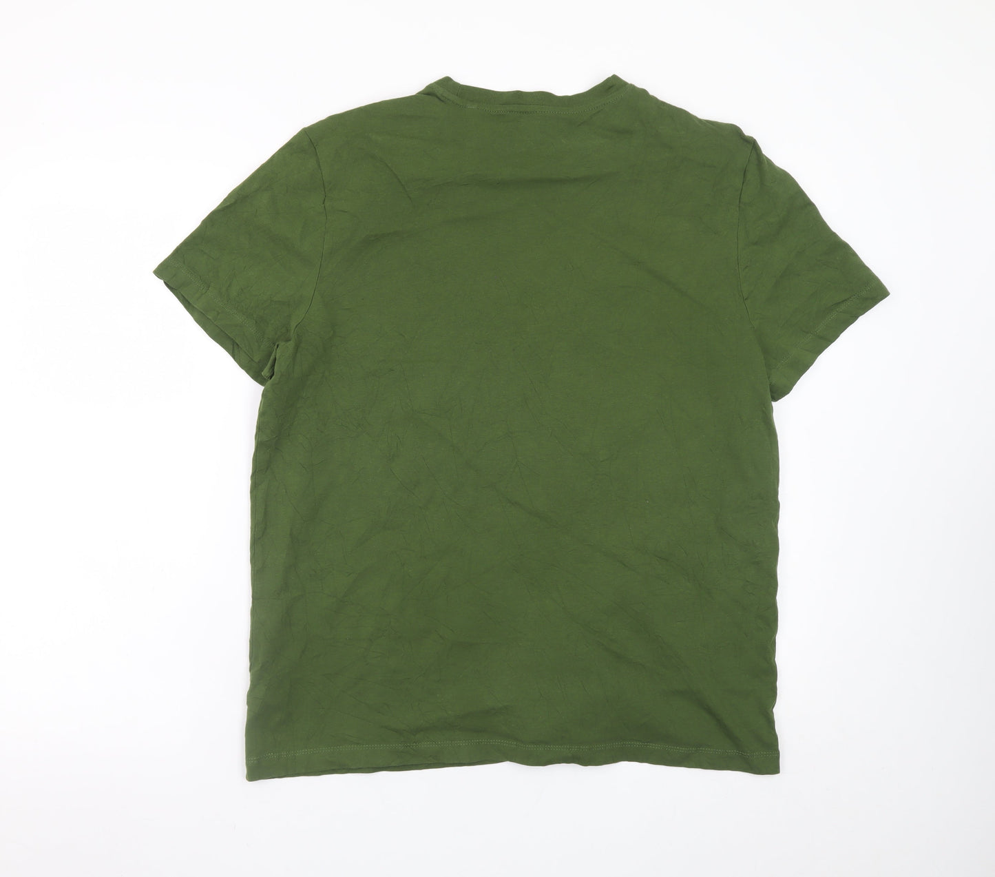 Primark Men’s Green XL Biker Motor Club Graphic Cotton T-Shirt