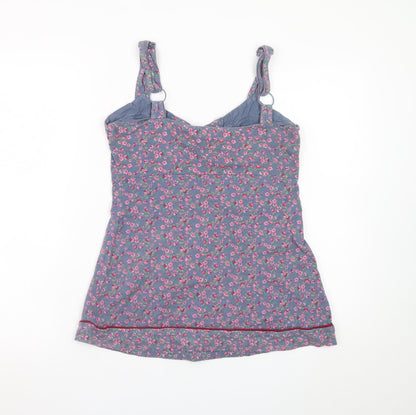 Joe Browns Womens Blue Floral Cotton Camisole Top Size 8