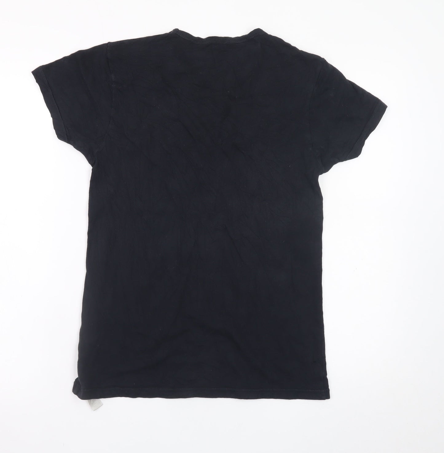 Emporio Armani Women Black Cotton Stretch T-Shirt Size S
