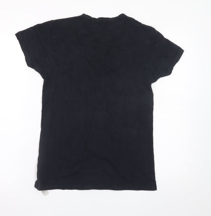 Emporio Armani Women Black Cotton Stretch T-Shirt Size S