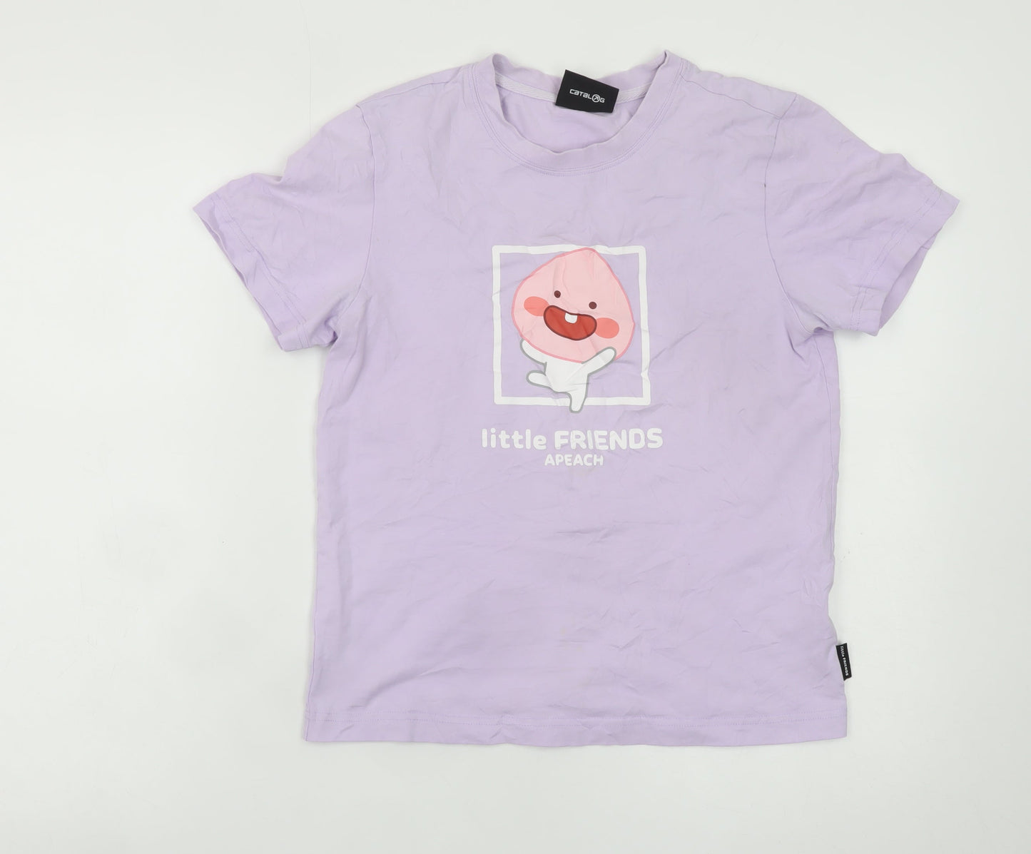 Little FRIENDS Women’s Purple Cotton Anime T-Shirt S