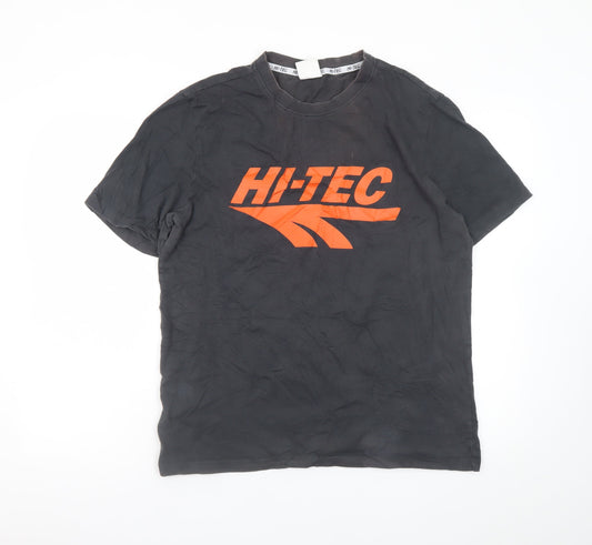 Hi-Tec Men's Black Short Sleeve Graphic T-Shirt Size M