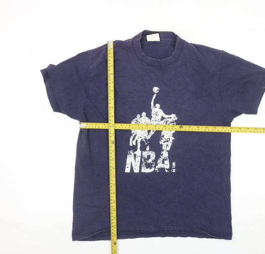 Champion Men's Navy NBA Graphic Print Short Sleeve T-Shirt Size S