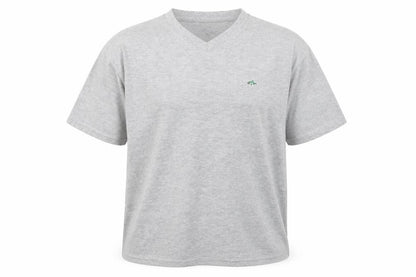 Le Shark Men's Grey Cotton Short Sleeve V-Neck T-Shirt Medium
