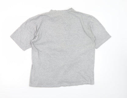 Le Shark Men's Grey Cotton Short Sleeve V-Neck T-Shirt Medium