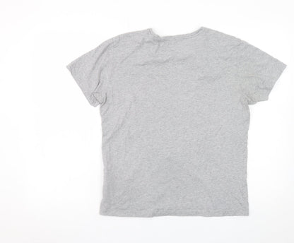 Hackett London Mens Grey Classic Fit Short Sleeve Cotton T-Shirt M