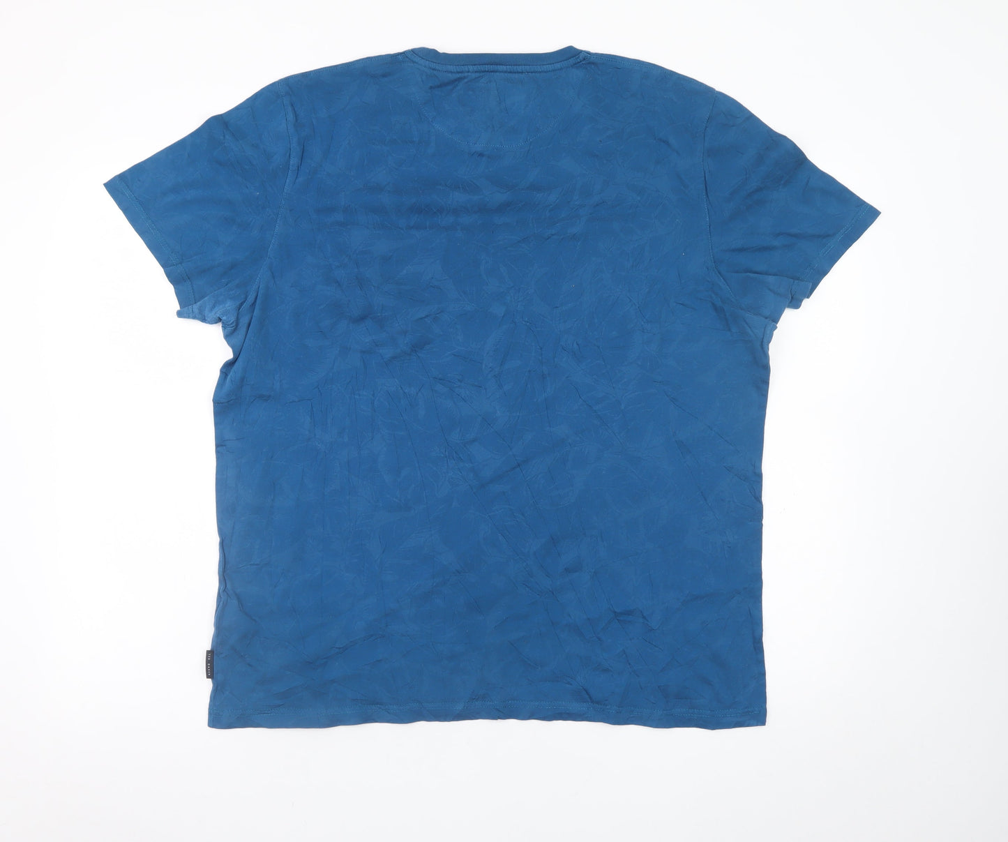 Ted Baker Men's Blue Crew Neck Short Sleeve Classic Fit T-Shirt Size XL
