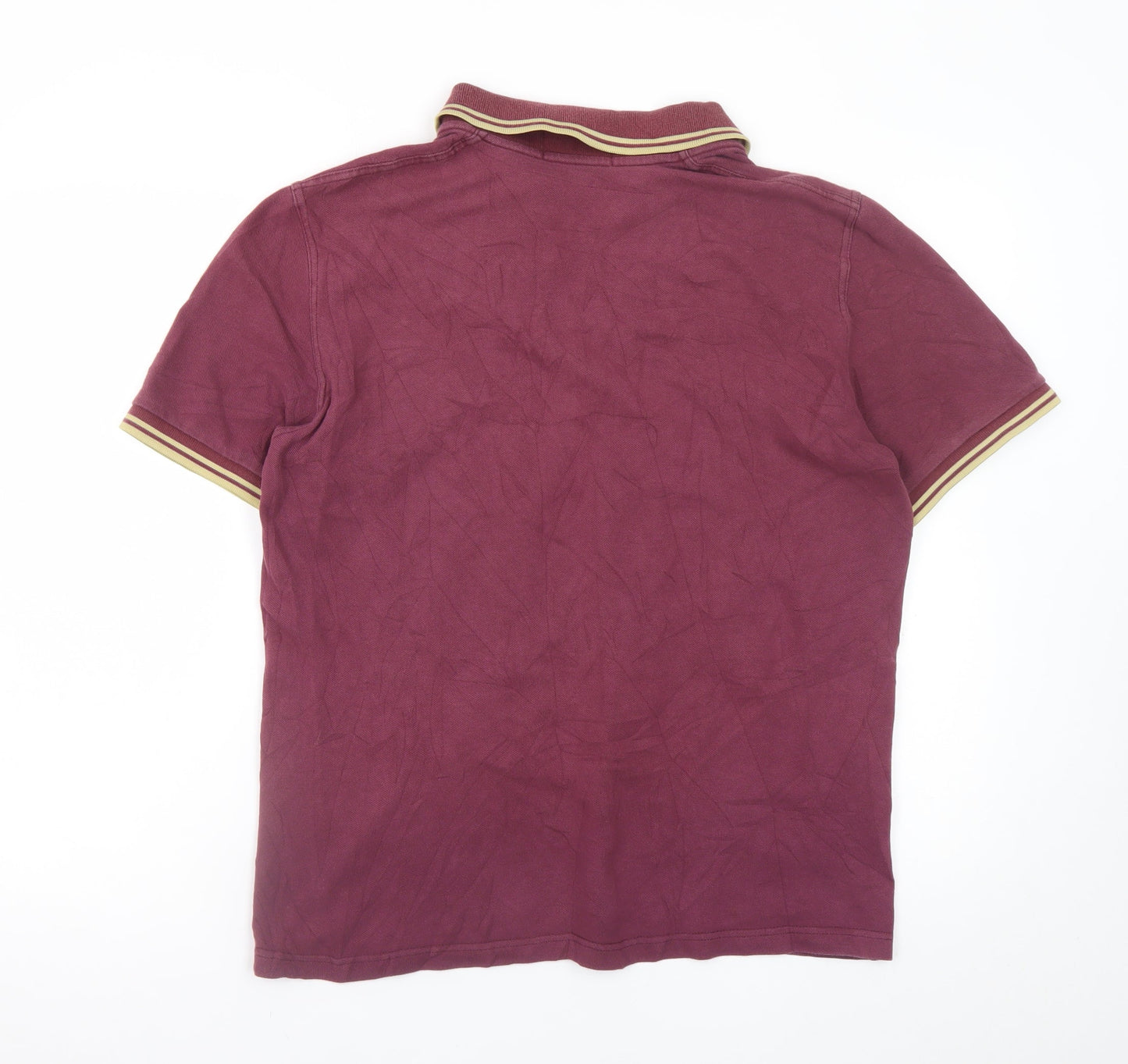 Fred Perry Men's Red Polo Shirt XL 100% Cotton Made in England