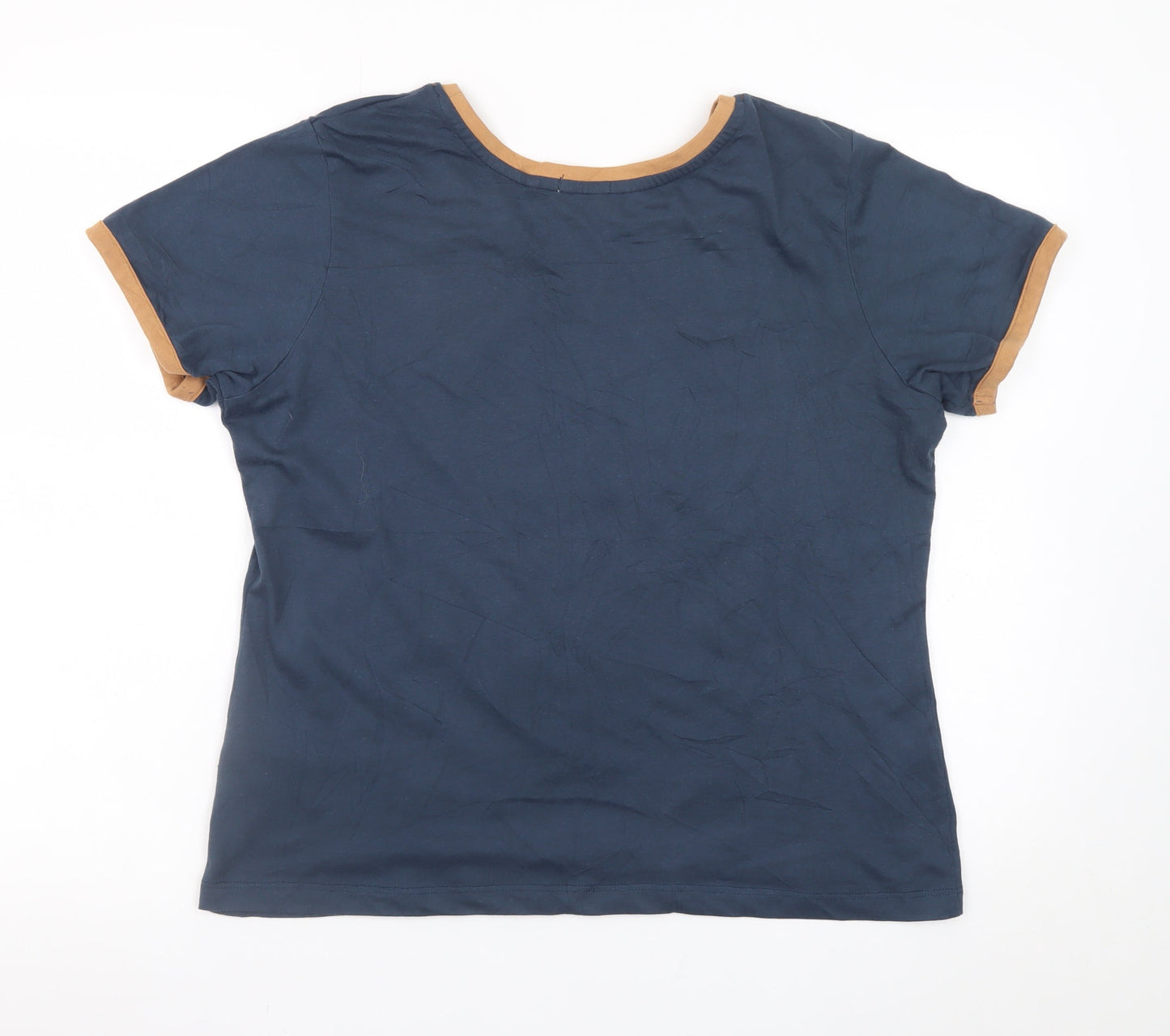 Saltrock Men's Blue Retro Logo Crew Neck Short Sleeve T-Shirt Size L