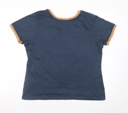 Saltrock Men's Blue Retro Logo Crew Neck Short Sleeve T-Shirt Size L