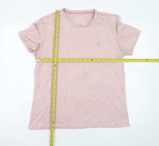 FatFace Men's Pink Organic Cotton Crew Neck T-Shirt Size M