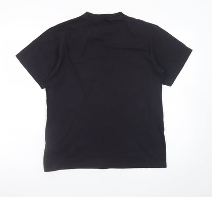 MiShi Men's Black Los Angeles California Graphic Cotton T-Shirt Size M