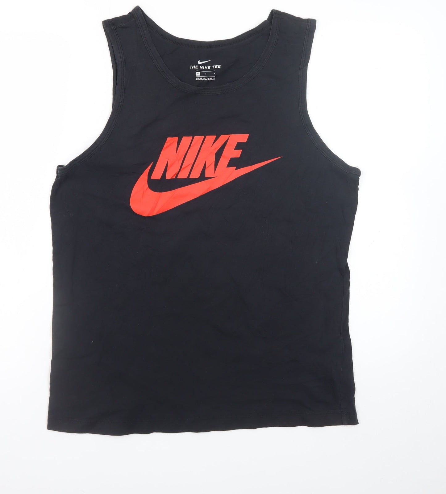 Nike Men's Black Sleeveless Sports Cotton T-Shirt M