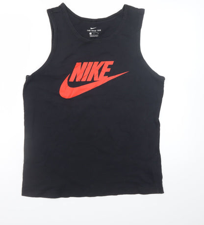 Nike Men's Black Sleeveless Sports Cotton T-Shirt M
