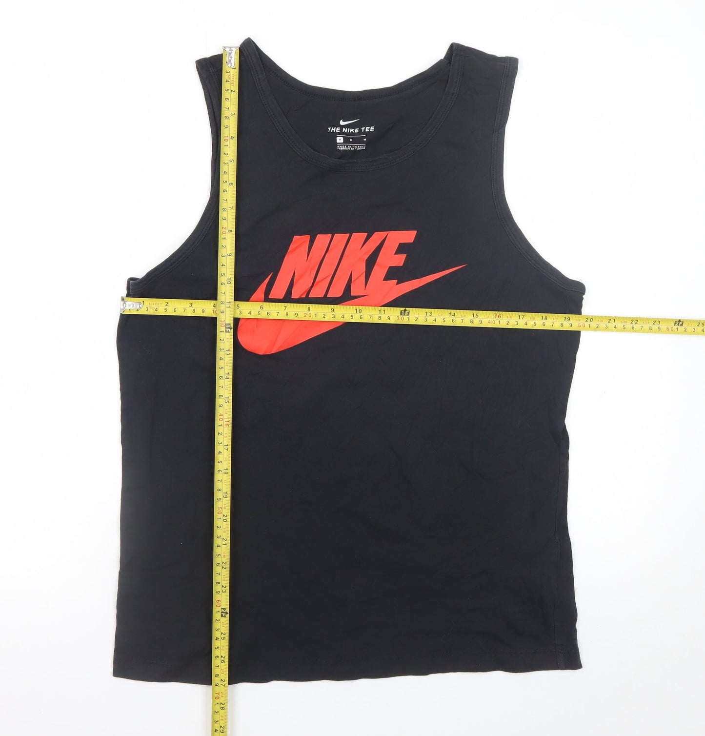 Nike Men's Black Sleeveless Sports Cotton T-Shirt M