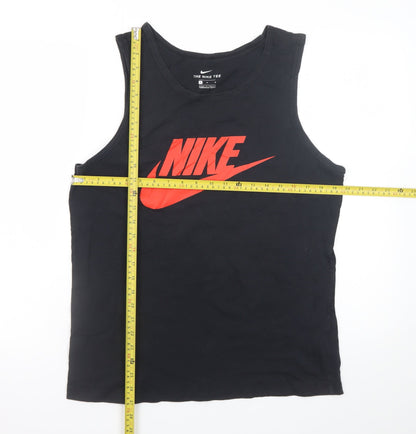 Nike Men's Black Sleeveless Sports Cotton T-Shirt M