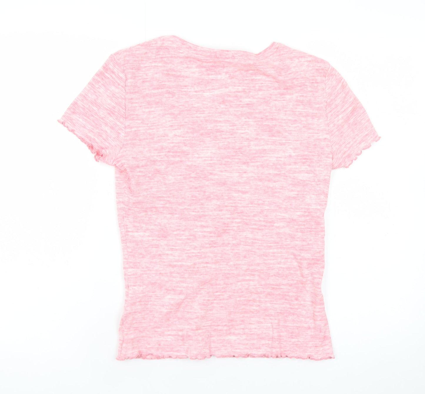 Joe Browns Women's Pink Short Sleeve Henley T-Shirt UK 14