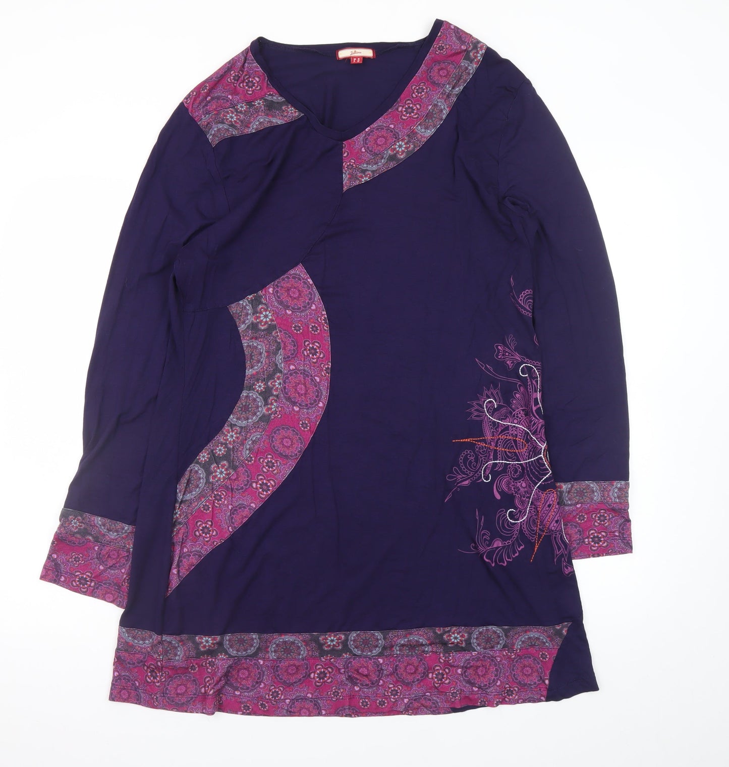 Joe Browns Women’s Purple Paisley A-Line Stretch Dress UK 18