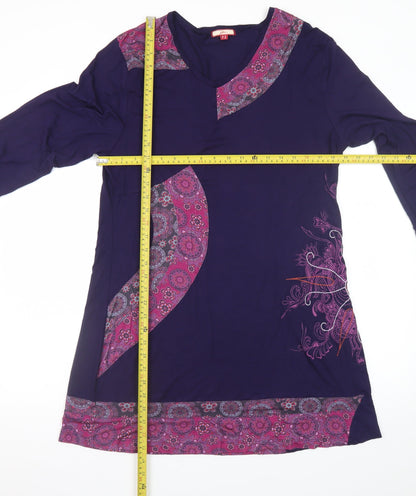 Joe Browns Women’s Purple Paisley A-Line Stretch Dress UK 18