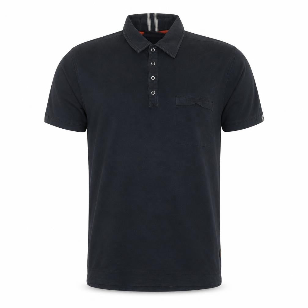 Rockport Men's Black Cotton Polo Shirt Size L Short Sleeve