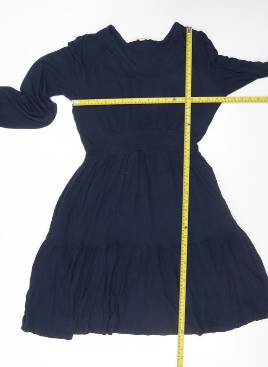Fat Face Women’s Blue Size 10 Fit & Flare Long Sleeve Dress