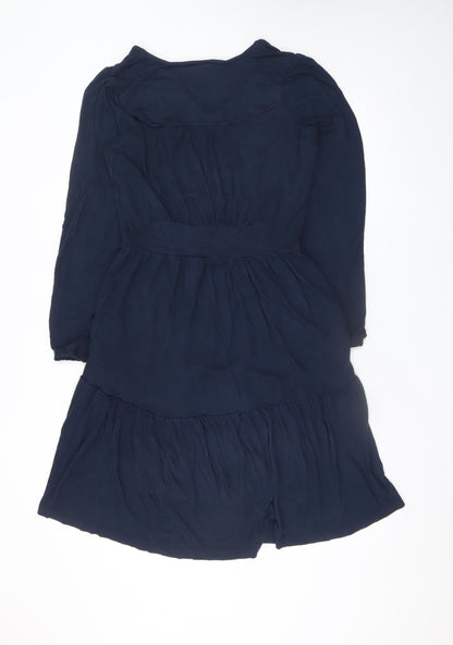 Fat Face Women’s Blue Size 10 Fit & Flare Long Sleeve Dress