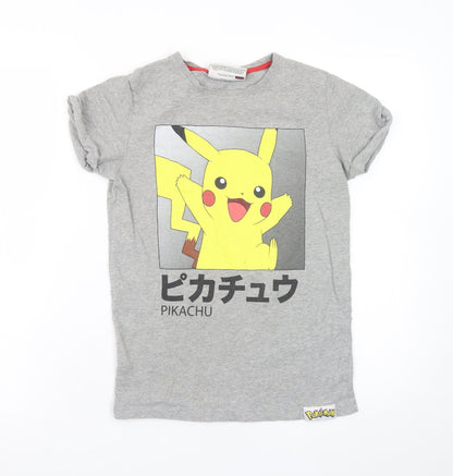 Next Boys Grey Pokémon Pikachu Graphic Short Sleeve T-Shirt 12 Years