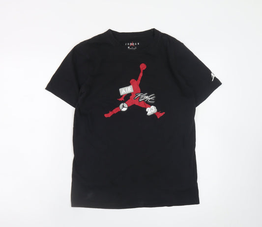 Jordan Teens Black XL Graphic Sports T-Shirt Air Flight 23 Cotton Blend