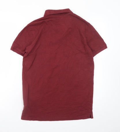 Ralph Lauren Men's Red Slim Fit Polo Shirt Size L Cotton Blend
