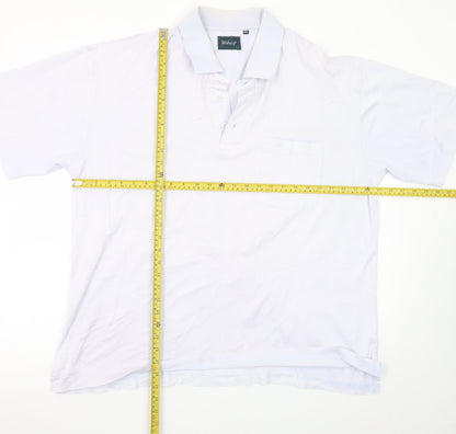 Wolsey Men's White 2XL Cotton Short Sleeve Polo Shirt