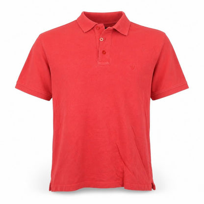 Bytom Men's Red Cotton Short Sleeve Polo Shirt Size M