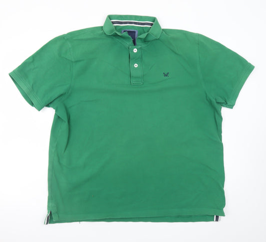 Crew Clothing Company Men's Green 2XL Short Sleeve Polo Shirt