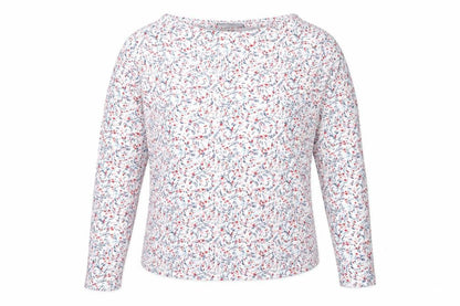 Marks & Spencer Women's White Floral Long Sleeve Viscose T-Shirt Size 16