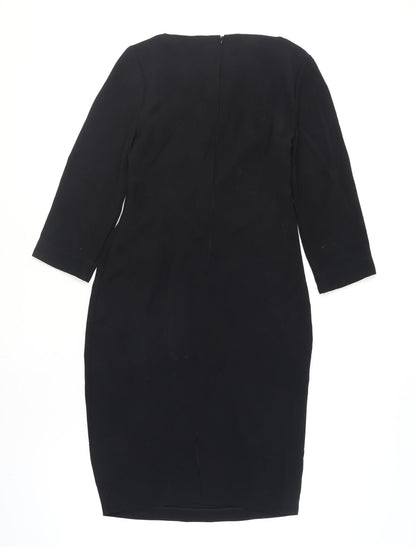 Marks and Spencer Women’s Black Sheath Knee Length Dress UK 8