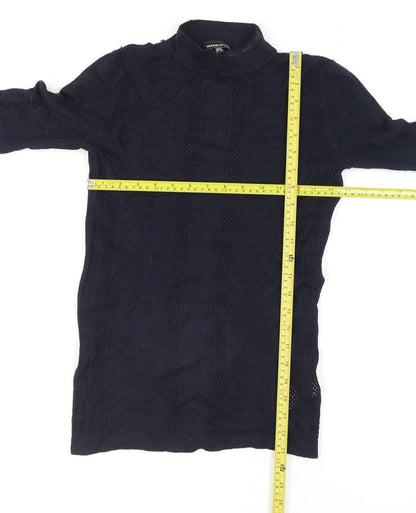 Warehouse Women’s Blue Roll Neck Tunic Jumper Size 6