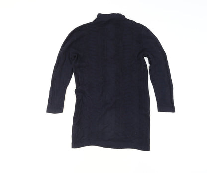 Warehouse Women’s Blue Roll Neck Tunic Jumper Size 6