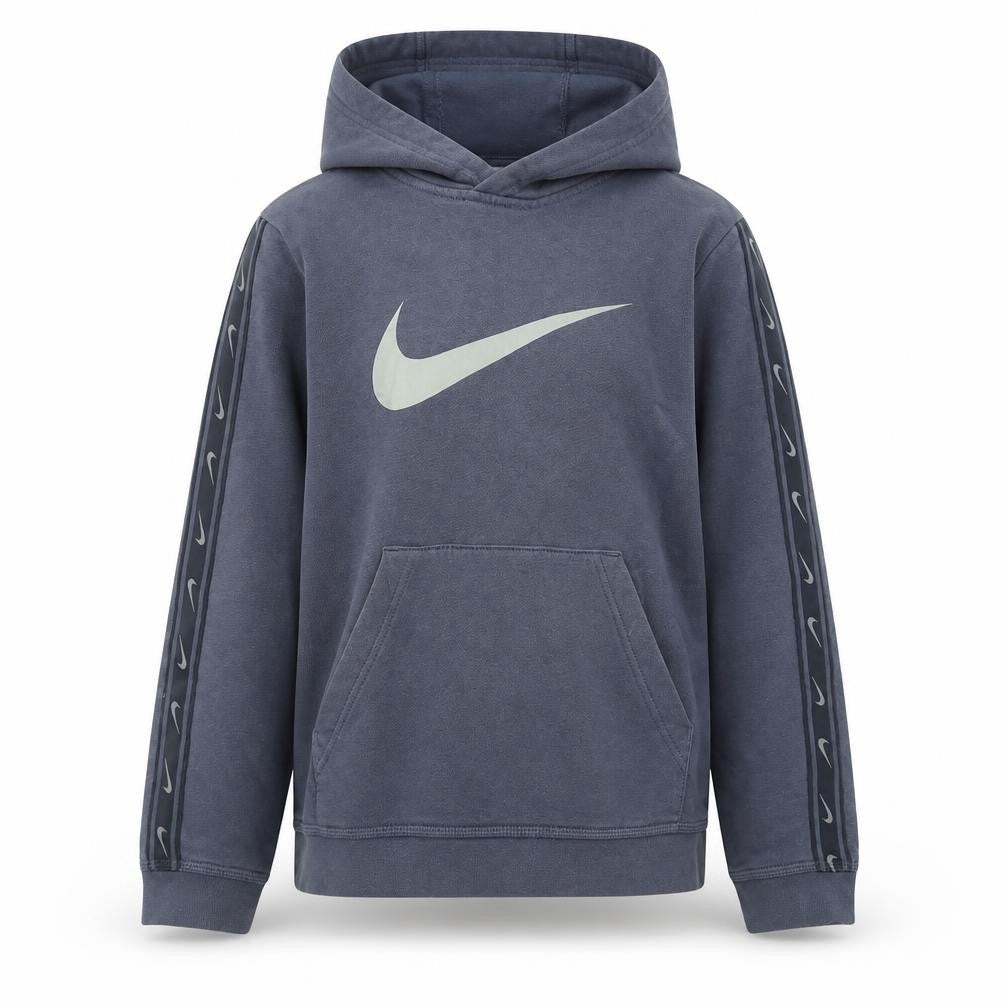 Nike Boys Blue Pullover Hoodie Size 10-11 Years Fleece Logo Sweatshirt