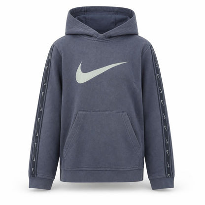 Nike Boys Blue Pullover Hoodie Size 10-11 Years Fleece Logo Sweatshirt