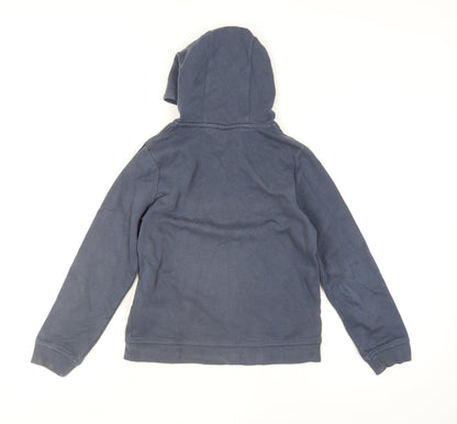 Nike Boys Blue Pullover Hoodie Size 10-11 Years Fleece Logo Sweatshirt