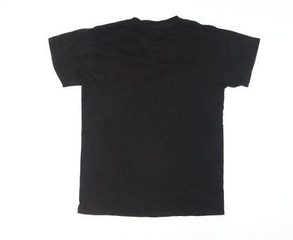 Steven Rhodes Men's Black Funny Graphic T-Shirt Size M