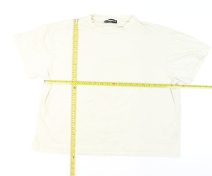 Another Reason Men’s Ivory Graphic Print Crew Neck T-Shirt Size M
