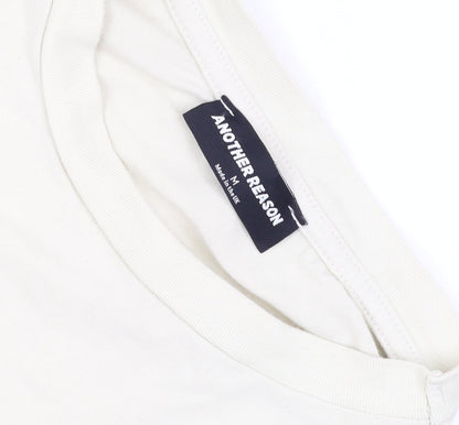 Another Reason Men’s Ivory Graphic Print Crew Neck T-Shirt Size M