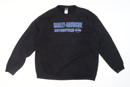 Harley-Davidson Men’s Black 2XL Pullover Sweatshirt Biker Graphic