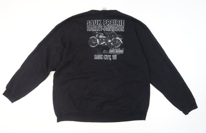 Harley-Davidson Men’s Black 2XL Pullover Sweatshirt Biker Graphic