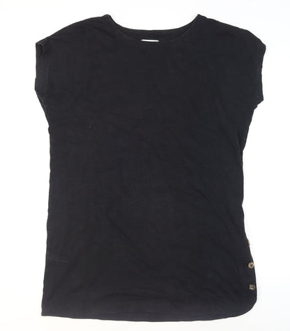 River Island Womens Black XL Cotton Blend Short Sleeve T-Shirt